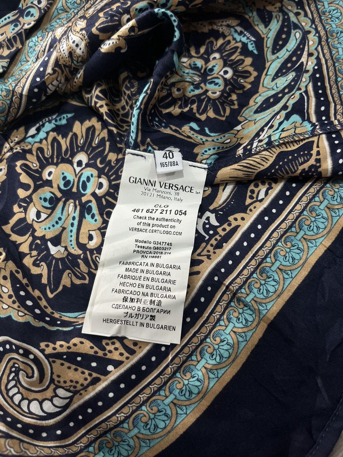 Versace Rare‼️ Versace Collection Barocco Print 100% Silk Size US S / EU 44-46 / 1 - 13 Thumbnail