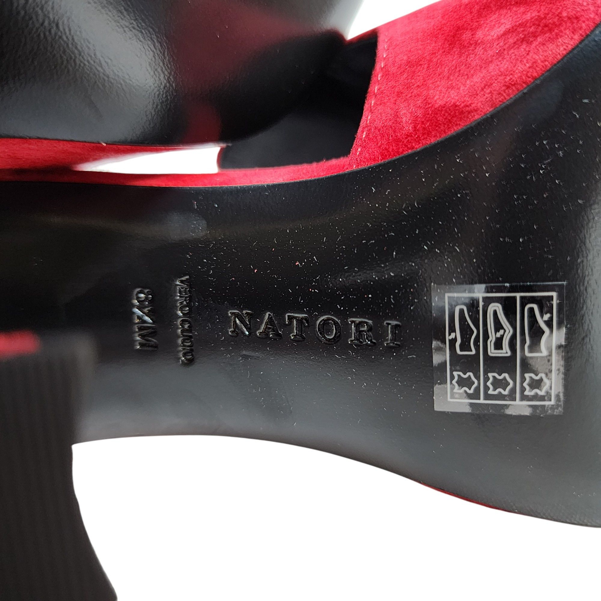 Other Natori Minh Brocade Red Suede Pointed Toe Mules Size US 8.5 / IT 38.5 - 6 Thumbnail