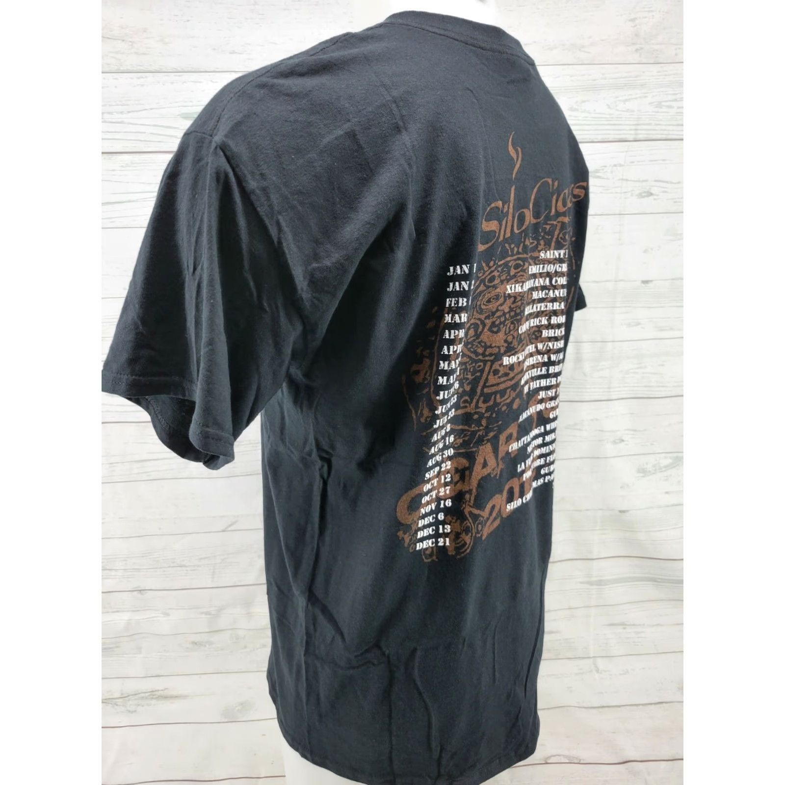 Gildan Silo Cigars Shirt Large Black T-Shirt Mens Short Sleeve Gildan Vintage? Size US L / EU 52-54 / 3 - 7 Thumbnail