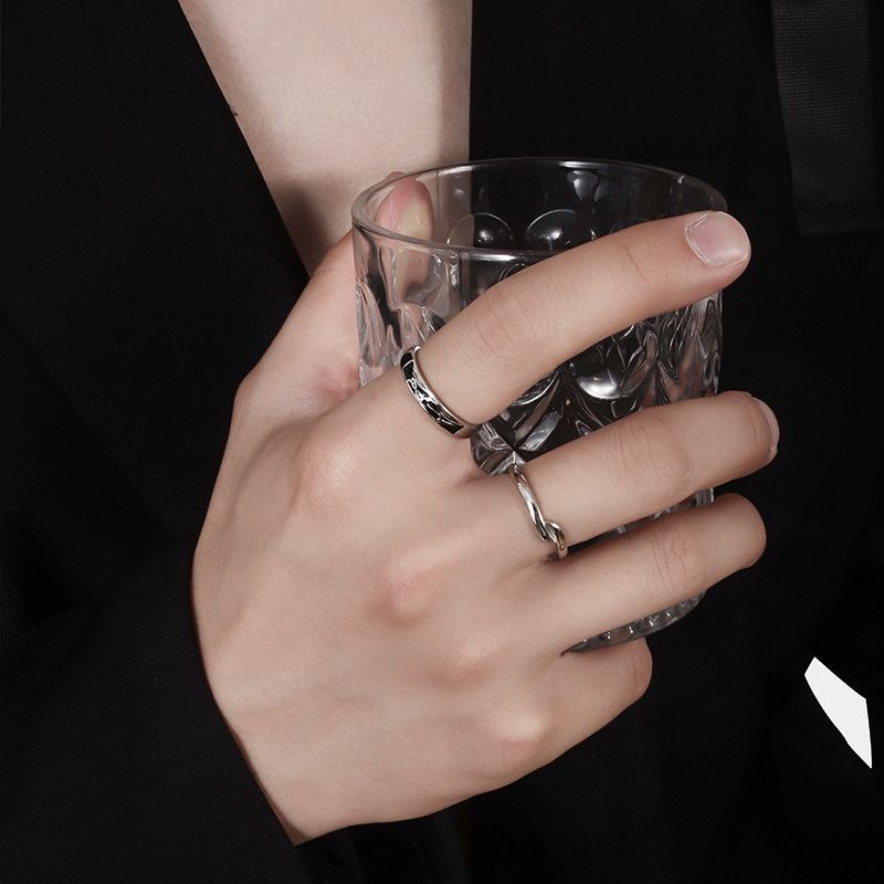 Jewelry Dark Jewelry Rings Open Size Chrome Ring (Size 7-13) Size ONE SIZE - 3 Thumbnail
