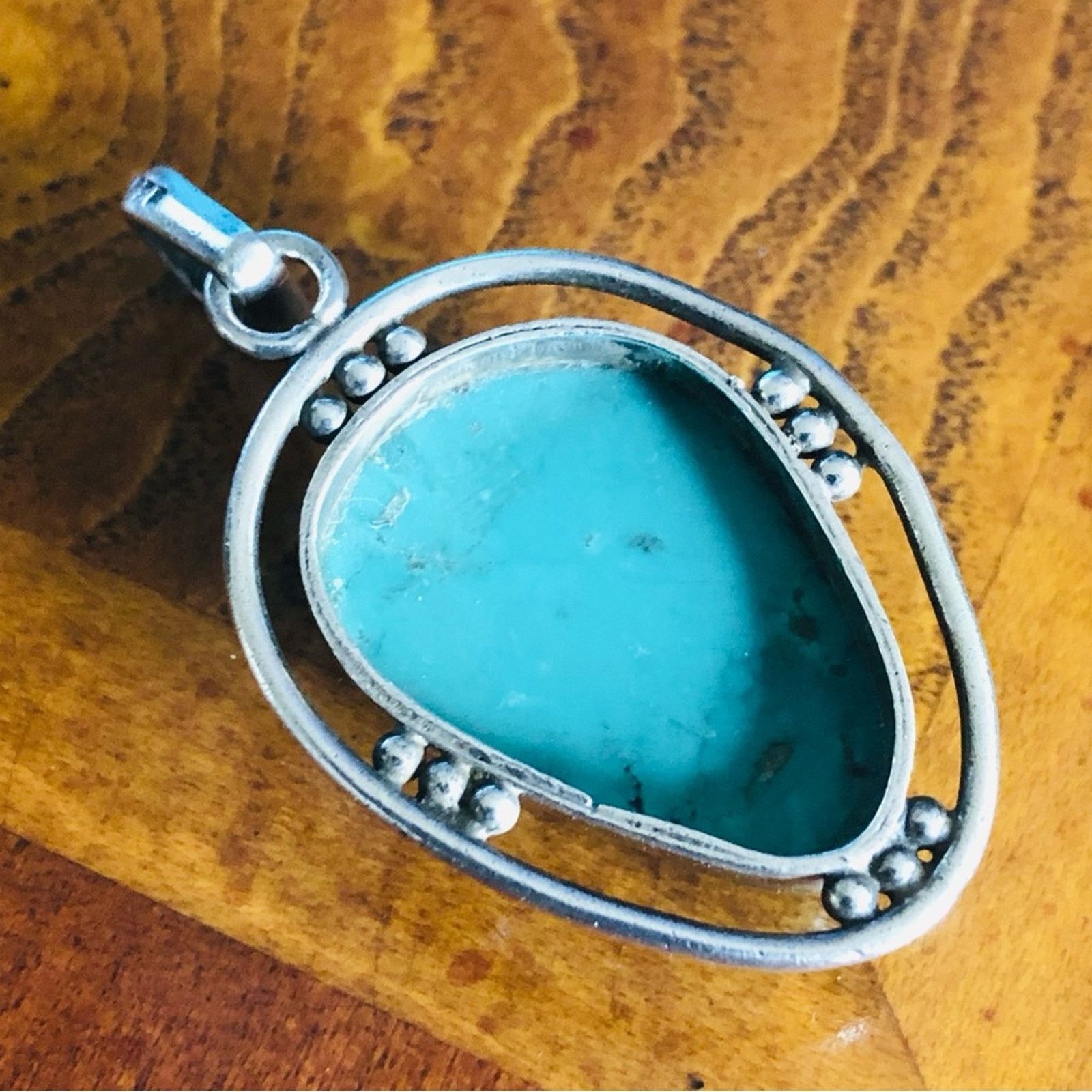 Vintage Vintage Native American Navajo MD 925 turquoise pendant Size ONE SIZE - 3 Thumbnail