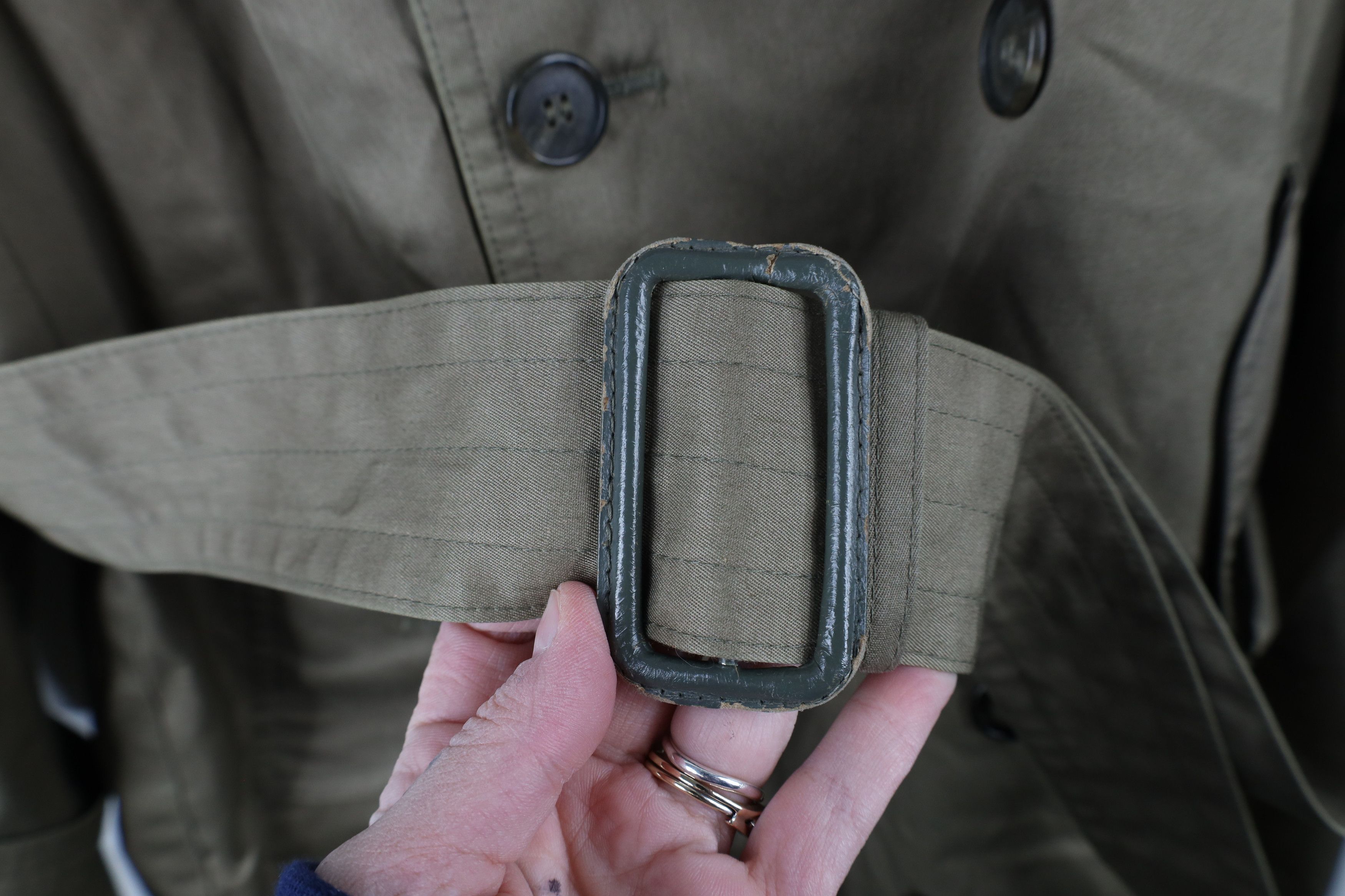 Vintage Vintage 90s Streetewar Lined Belted Trench Coat Beige Size US XXL / EU 58 / 5 - 5 Thumbnail