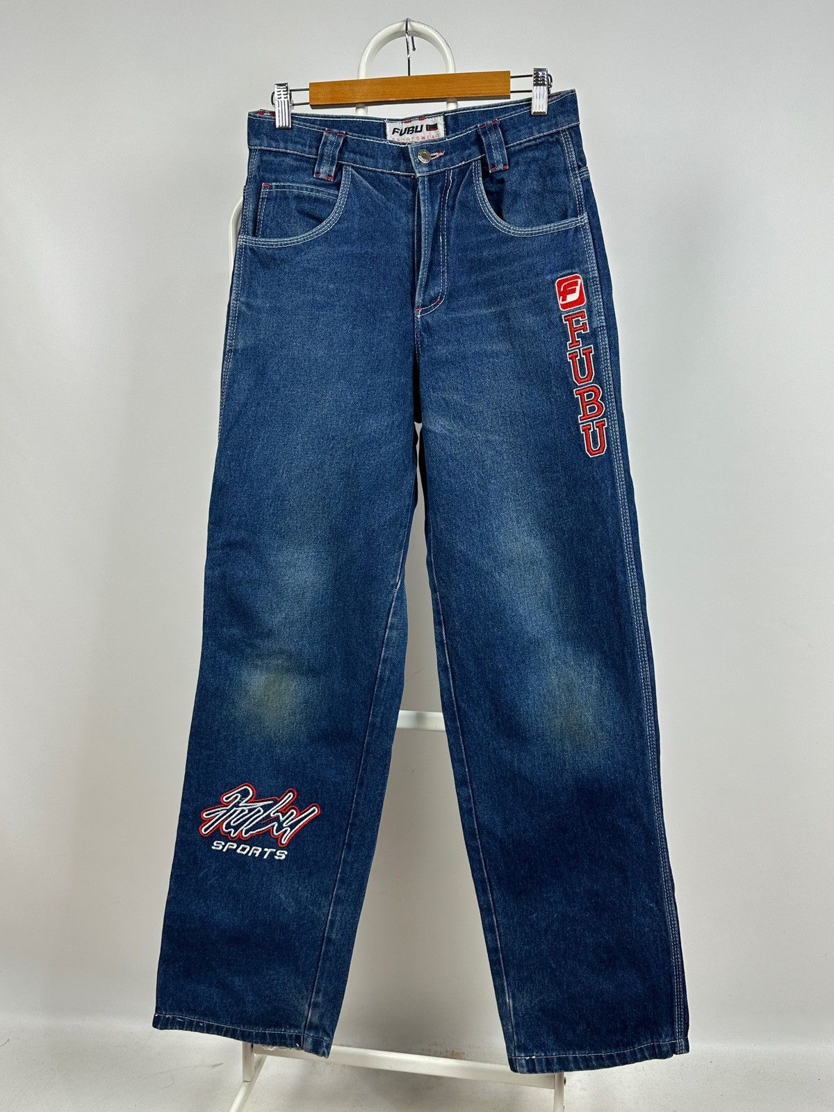Baggy Denim Baggy Fubu Vintage Fubu Sports Cargo Baggy Denim Pants Rap Style, image size:1200x1600