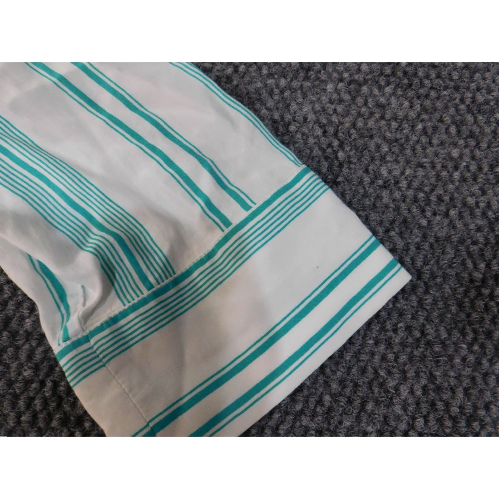 Soft Surroundings Soft Surroundings Button-Up Shirt Womens Medium Green Striped Viscose Knit Casual Size M / US 6-8 / IT 42-44 - 4 Thumbnail