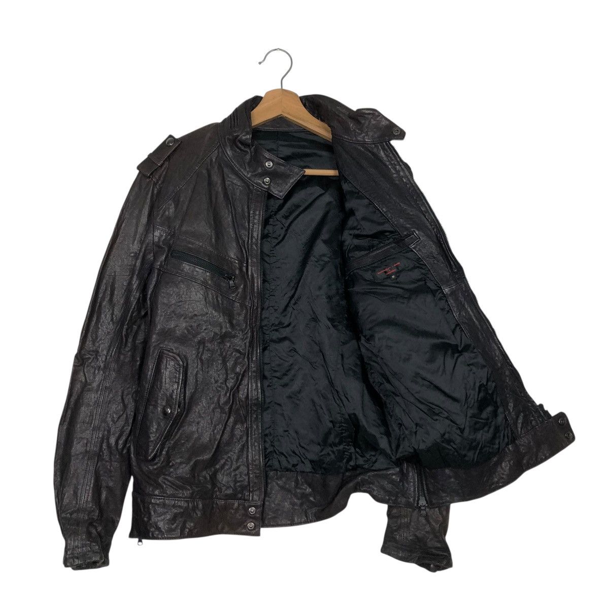 Vintage 🔥VINTAGE LEATHER JACKET NATIONALITY+ NAME GROSBEC CAFE RACER Size US M / EU 48-50 / 2 - 13 Thumbnail