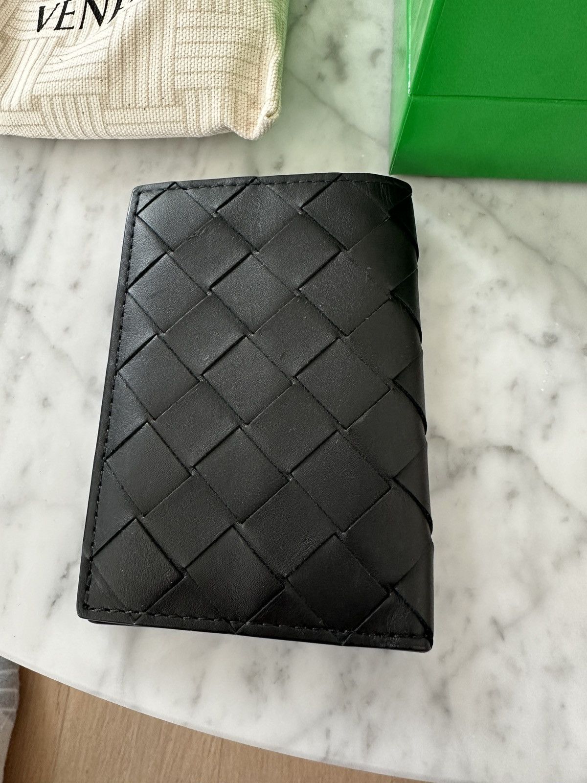 ☆関税込☆BOTTEGA VENETA☆Flap Card Case Black☆ Bottega