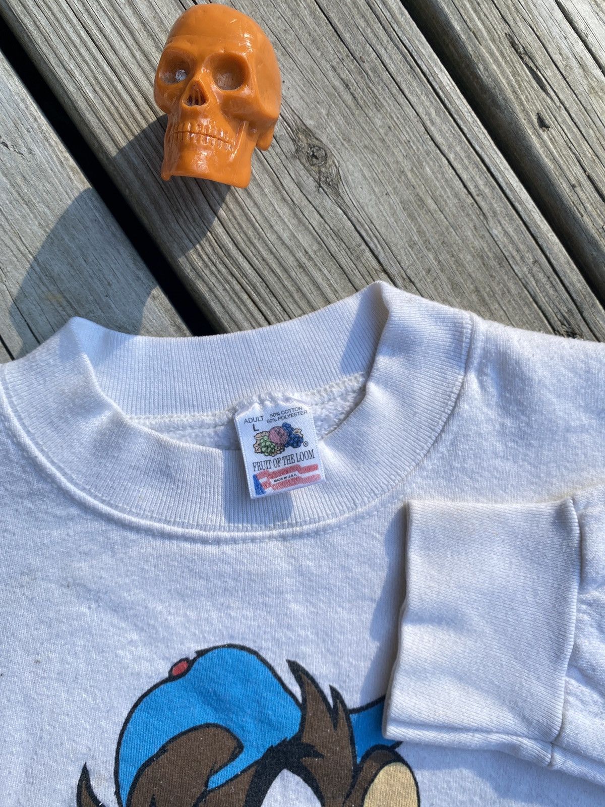 Vintage × Warner Bros Vintage 90s Taz Looney Tunes sweatshirt sz L Size US L / EU 52-54 / 3 - 3 Thumbnail
