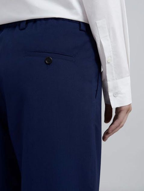Marni oc11z0525 Tropical Wool Trousers in Blue Size 26" / US 2 / IT 38 - 2 Thumbnail