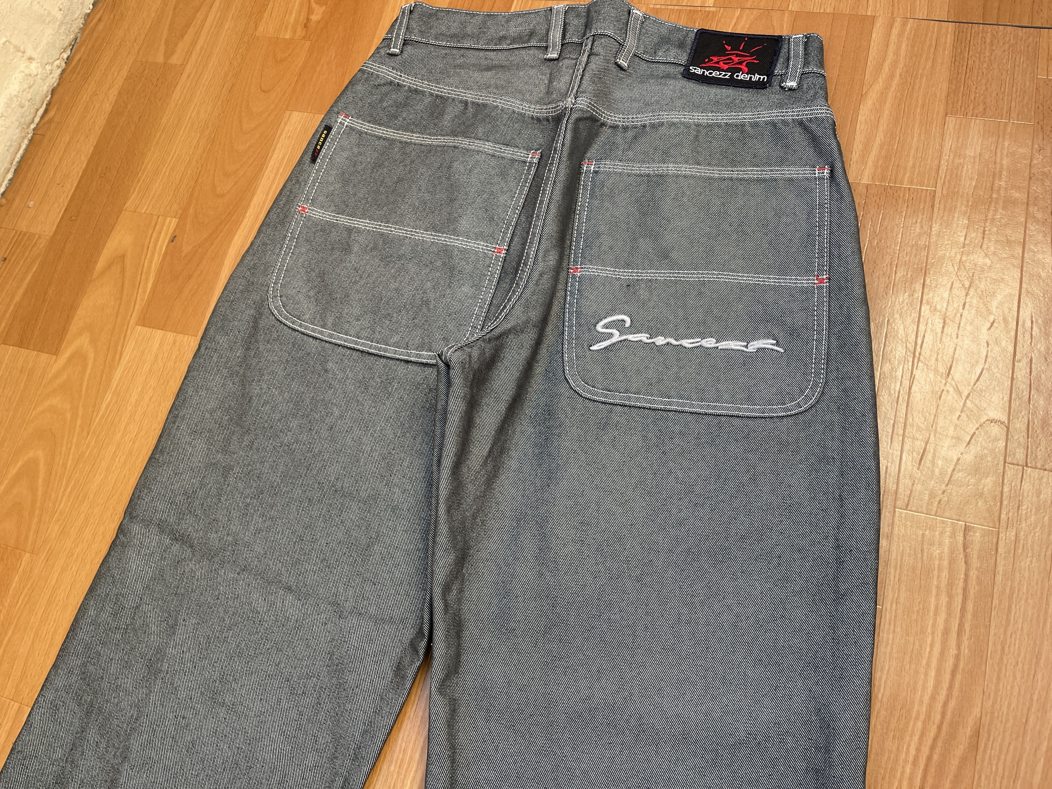 Other Sancezz jeans, shiny, vintage baggy, silver, metallic Y2K 32 Size US 32 / EU 48 - 6 Thumbnail