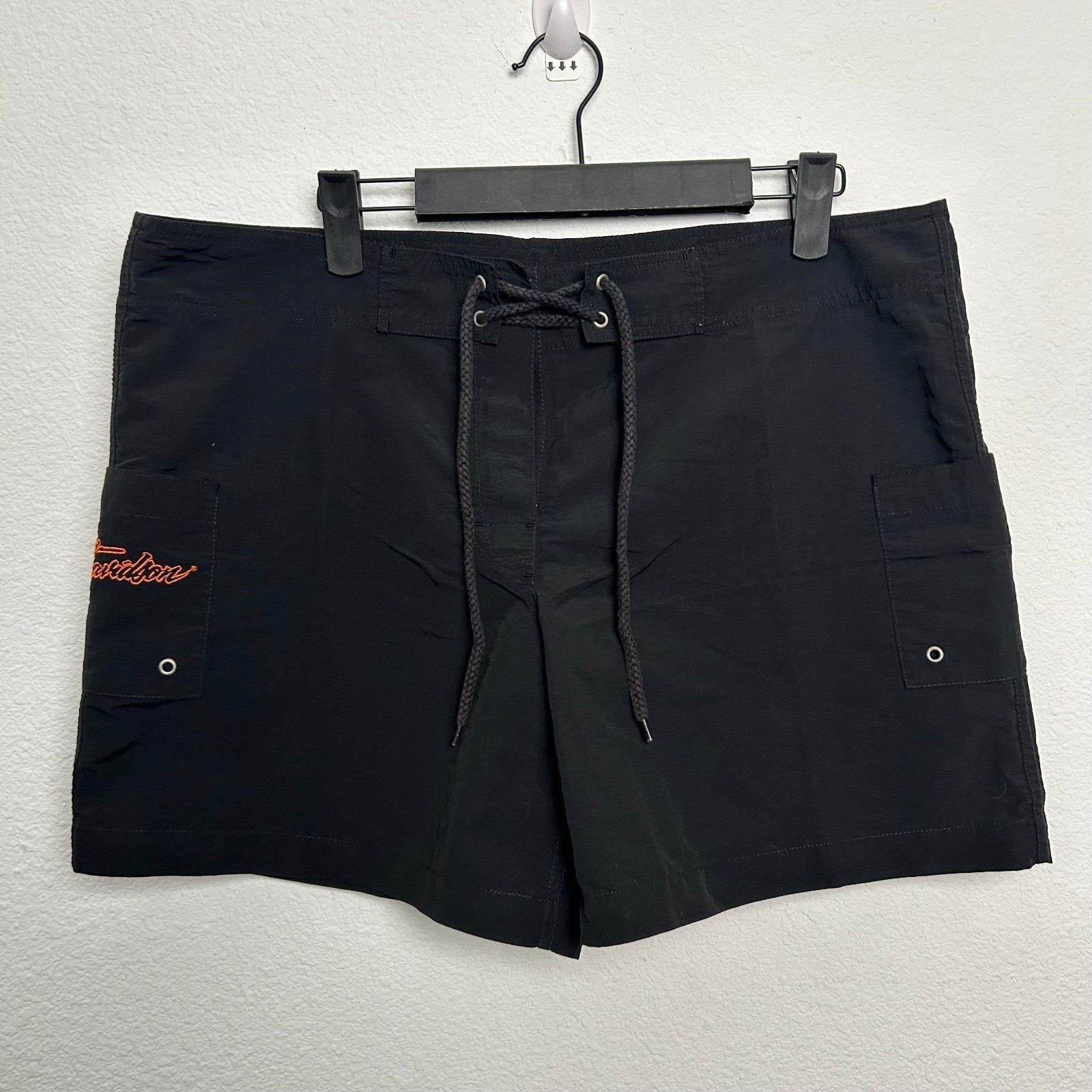 Harley Davidson Harley Davidson Board Shorts Womens Large Black 100% Nylon Size 30" / US 8 / IT 44 - 1 Thumbnail