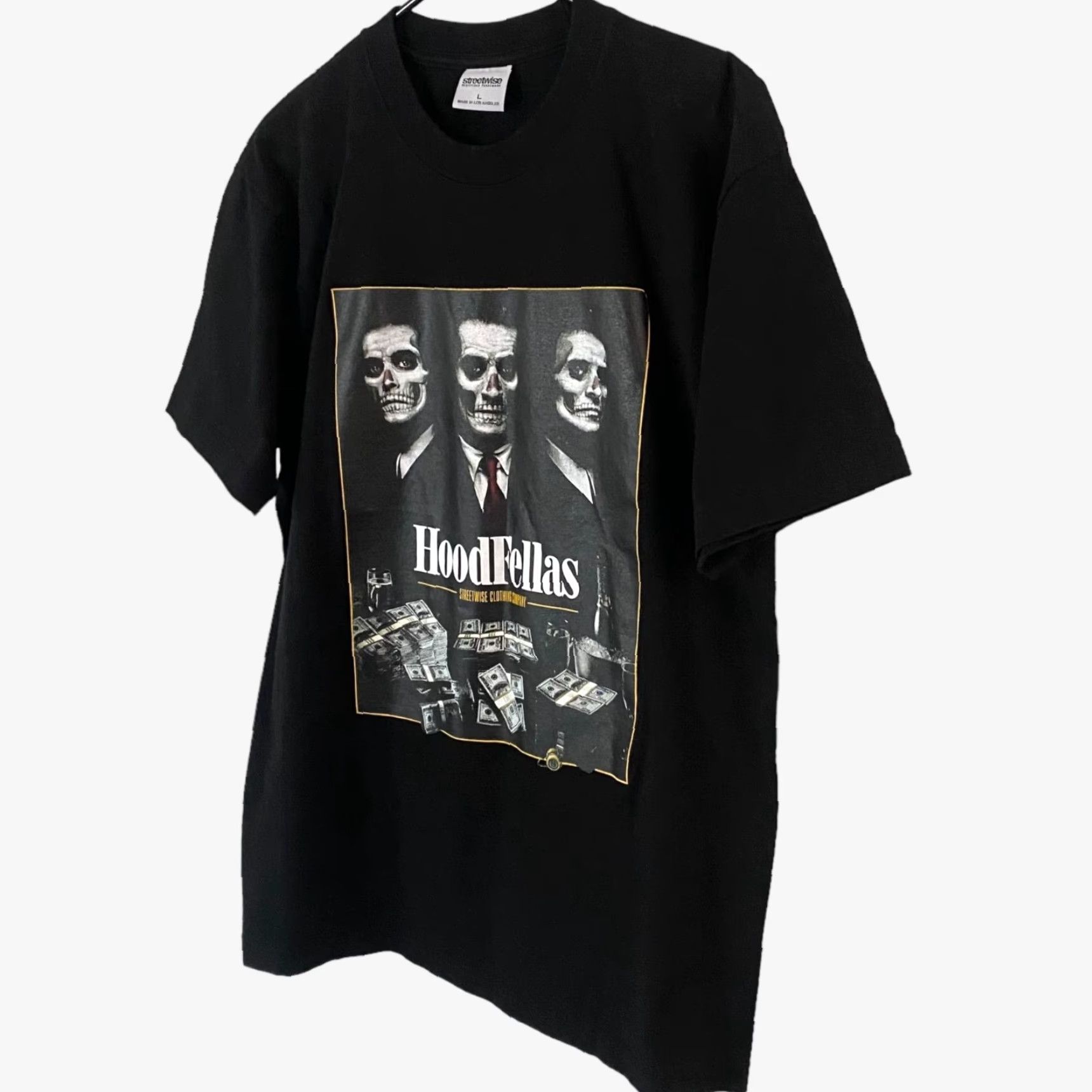 Vintage VINTAGE Streetwise Streetwise Goodfellas Graphic T-Shirt Black Men Large Short Sleeve Crew Neck Cotton Tee Mens 28.5" - Movie Theme Size US L / EU 52-54 / 3 - 2 Thumbnail