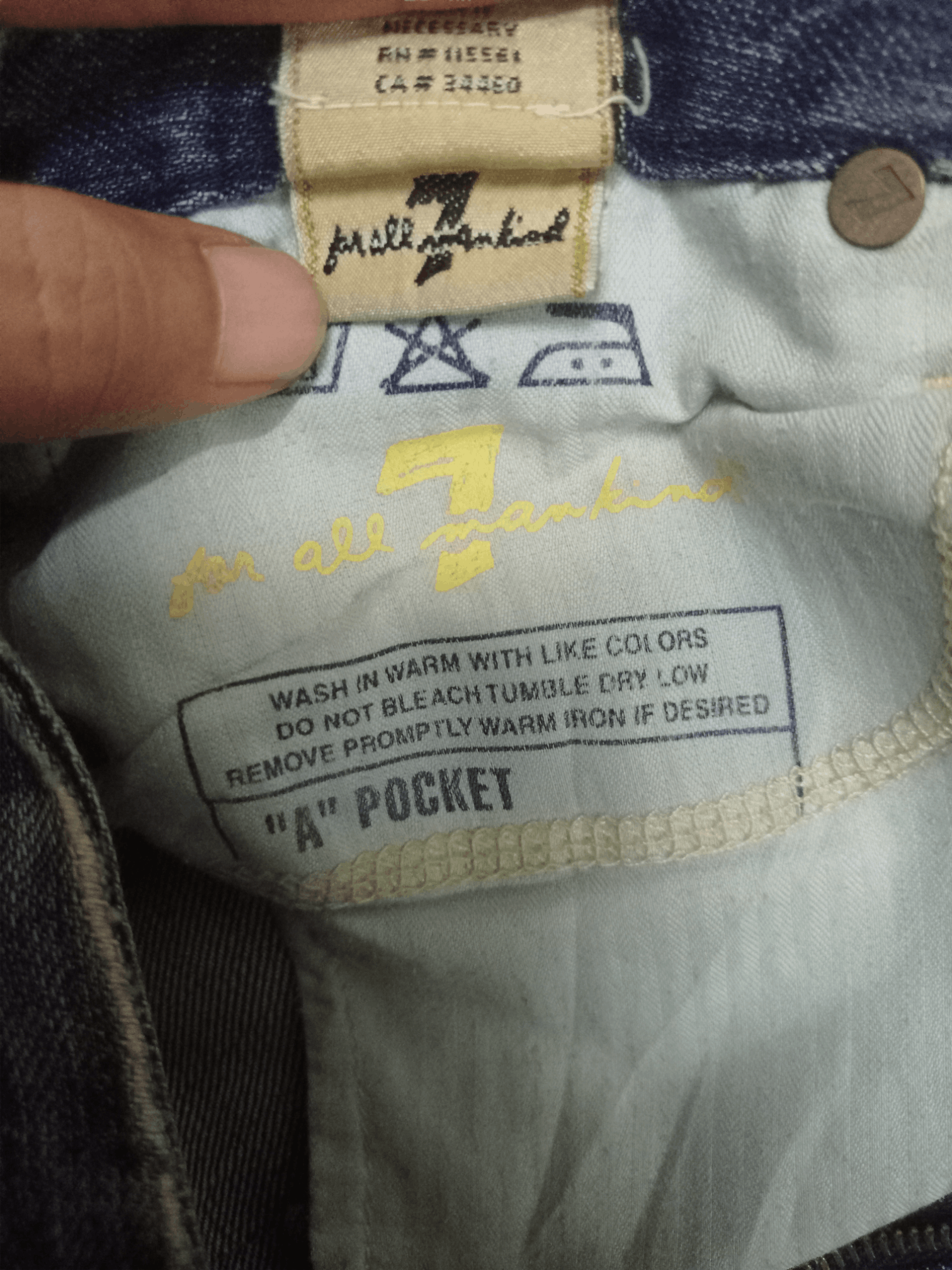 7 For All Mankind Vintage 7 For All Mankind Bell Bottom Distressed Flare Jeans Size 31" - 4 Thumbnail