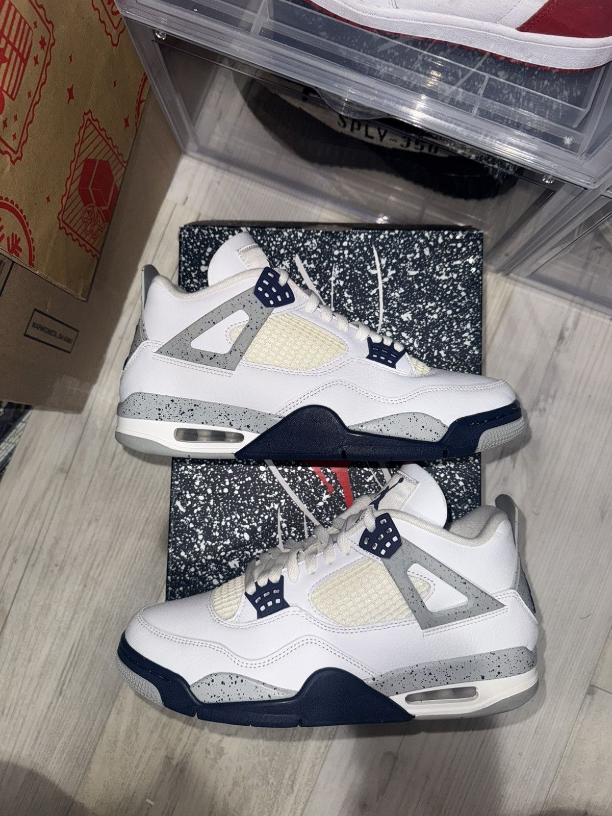 Jordan Brand Air Jordan 4 Retro Midnight Navy Size 10.5 Size US 10.5 / EU 43-44 - 2 Thumbnail