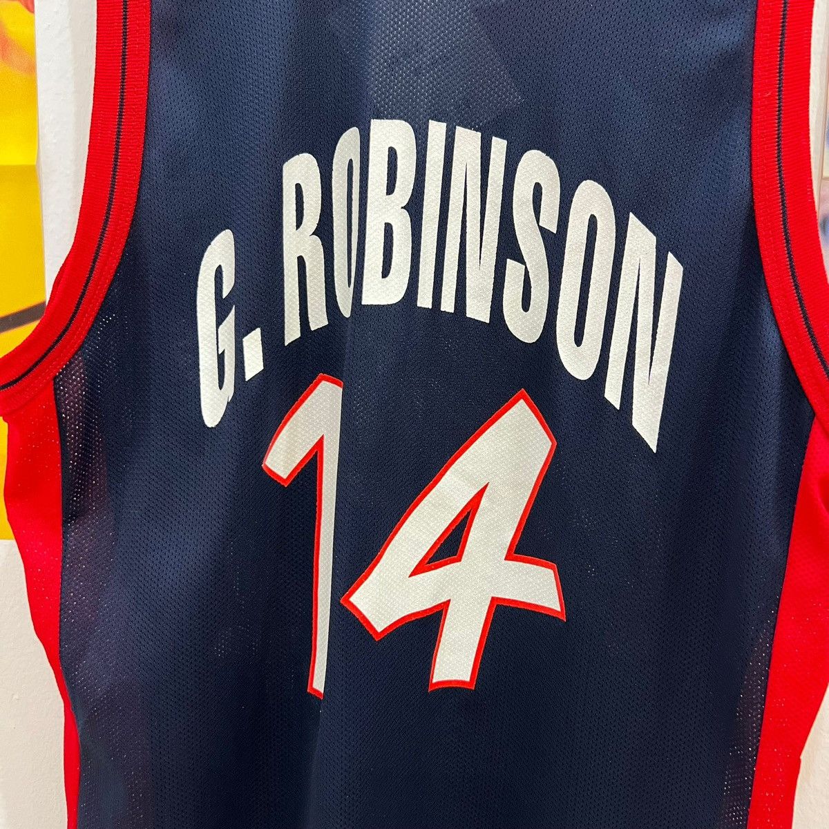 Champion × NBA × Vintage Vintage USA Dream Team Road 96 Robinson #14 Champion Jersey Size US L / EU 52-54 / 3 - 4 Thumbnail
