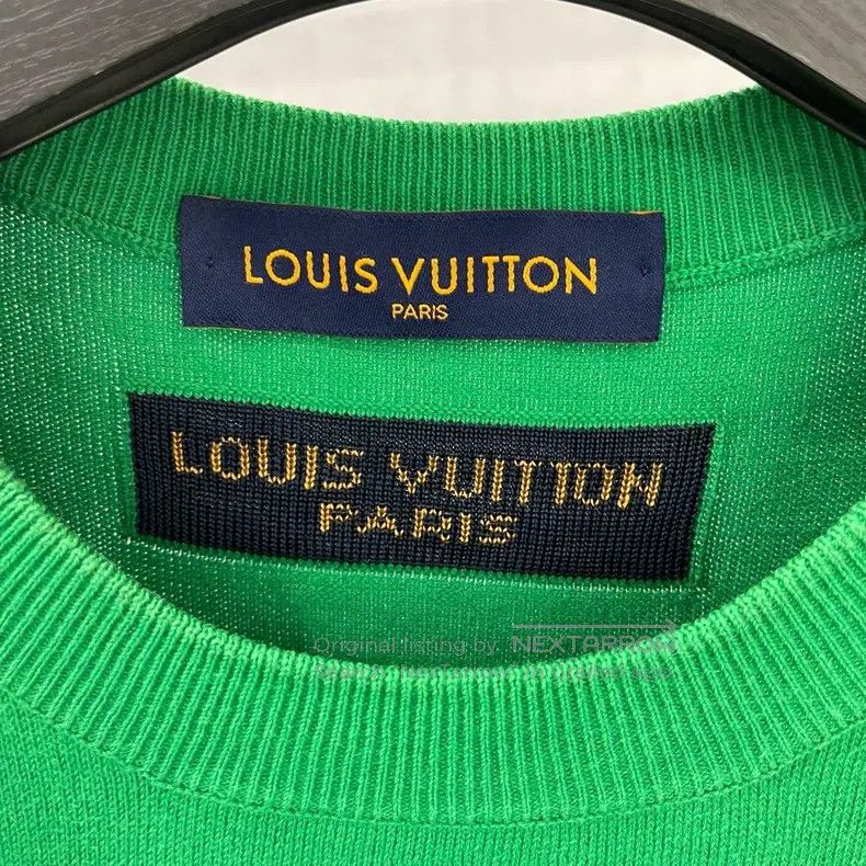 Louis Vuitton Louis Vuitton Logo printed white and green knitted short s Size US M / EU 48-50 / 2 - 3 Thumbnail