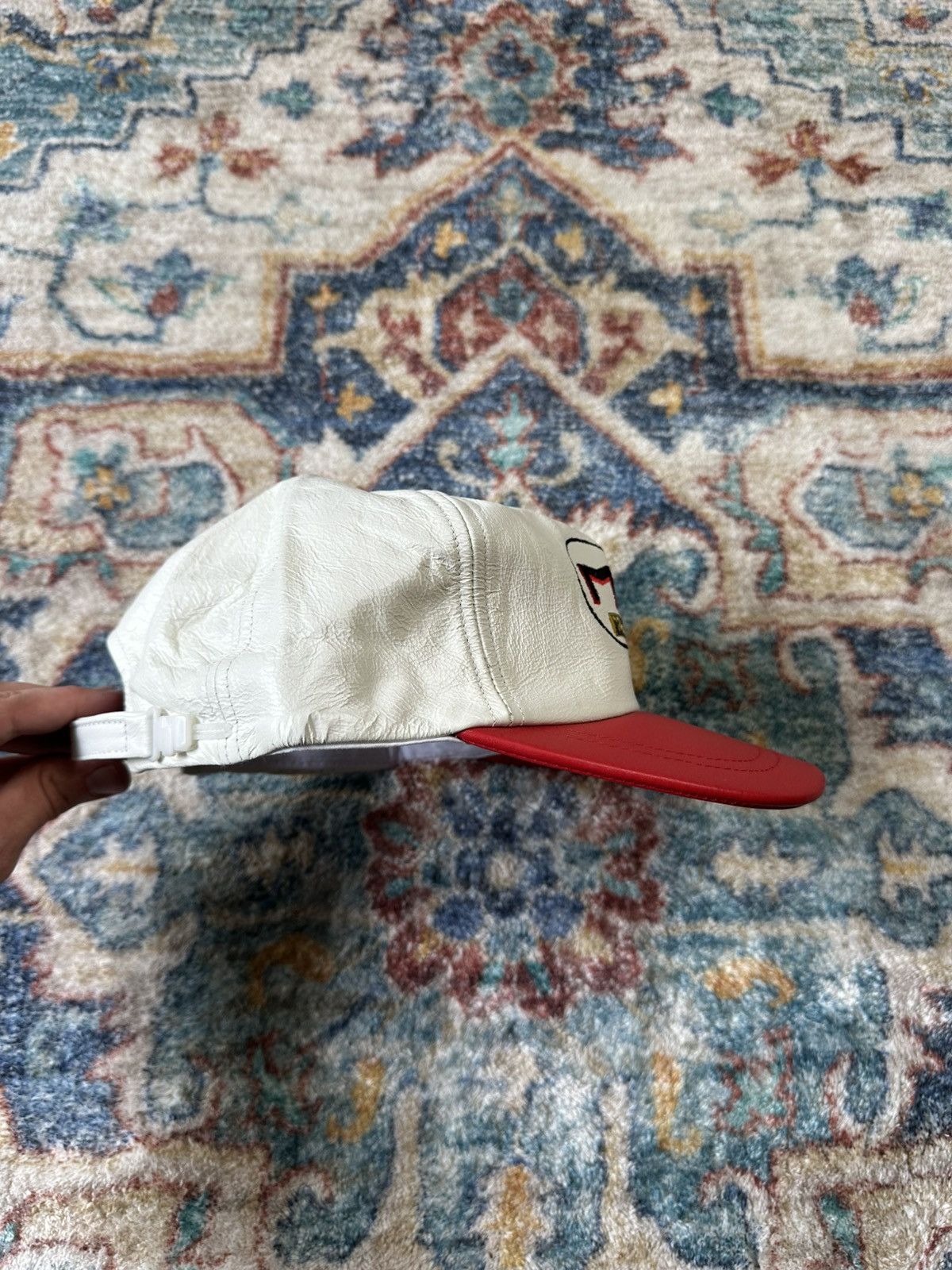 Vintage Vintage 80s Marine Construction Leather Baseball Cap Size ONE SIZE - 3 Thumbnail