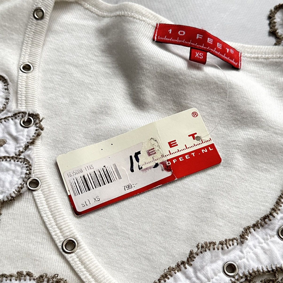Hysteric Glamour Y2K Flower Embroidered Long Sleeve T Shirt Sarah Pacini Vibe Size XS / US 0-2 / IT 36-38 - 11 Thumbnail
