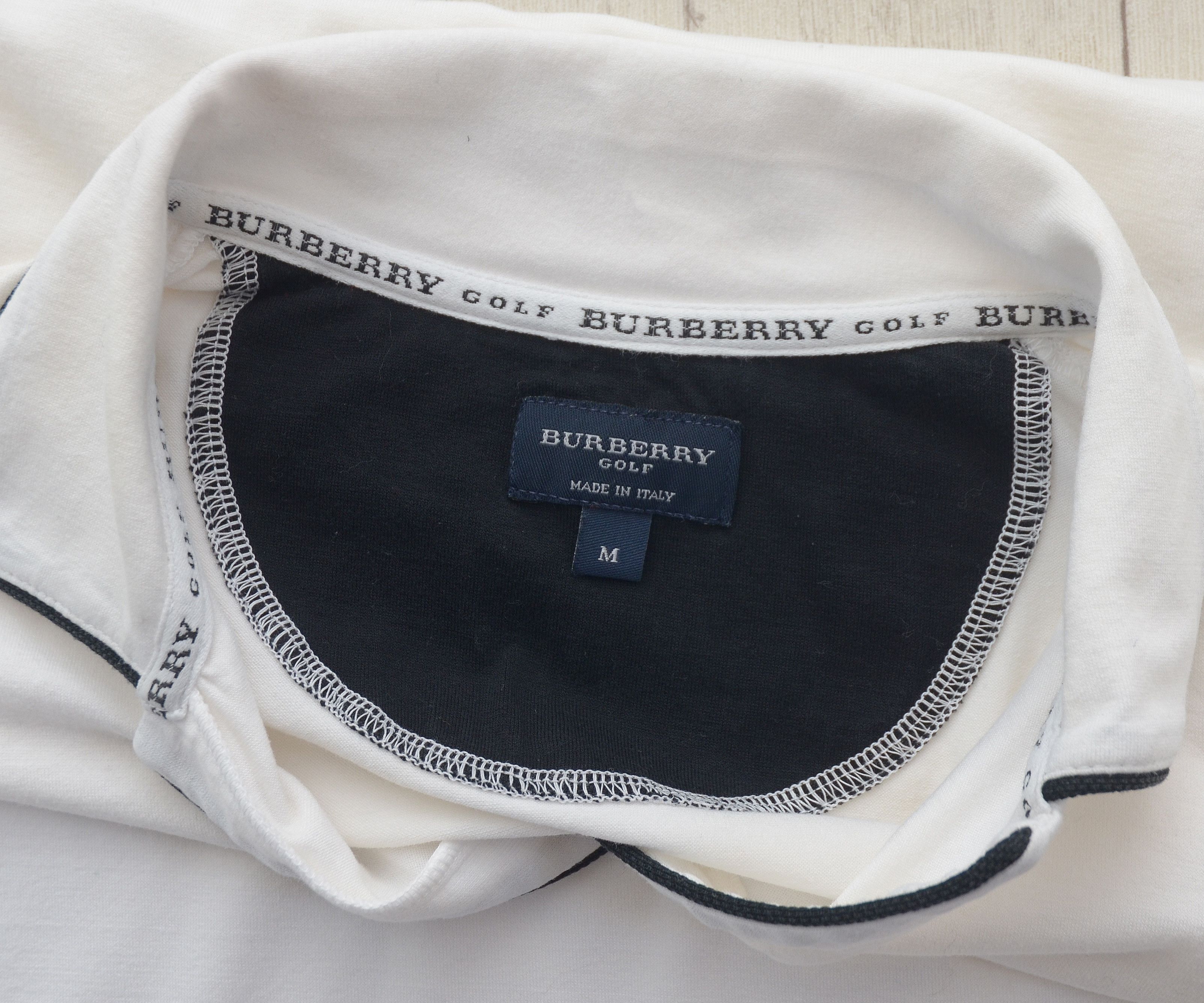 Burberry × Vintage Vintage Womens Burberry Golf Logo White Polo Shirt Size M / US 6-8 / IT 42-44 - 8 Thumbnail