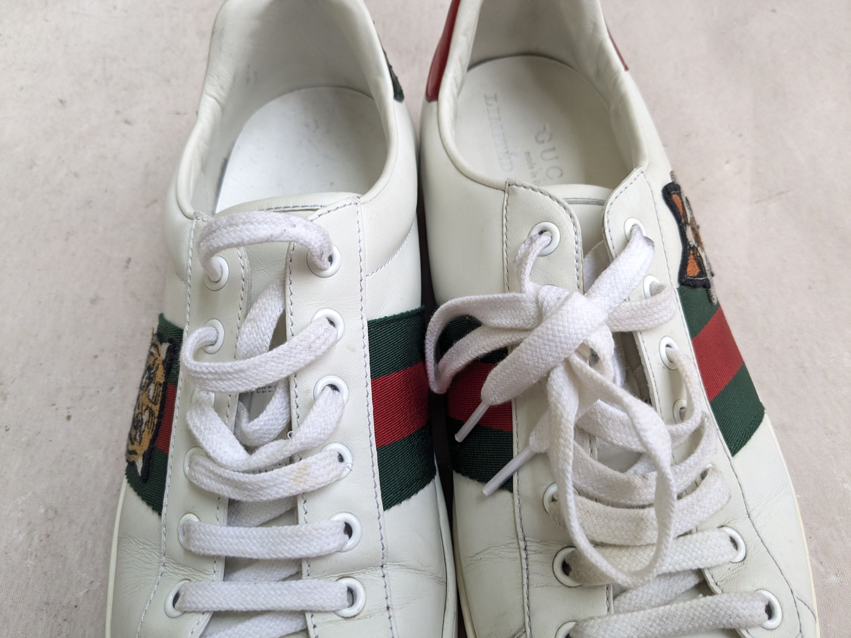 Gucci Gucci Ace Sneakers Low Leather Tiger Dog Patch Size US 10 / EU 43 - 2 Thumbnail