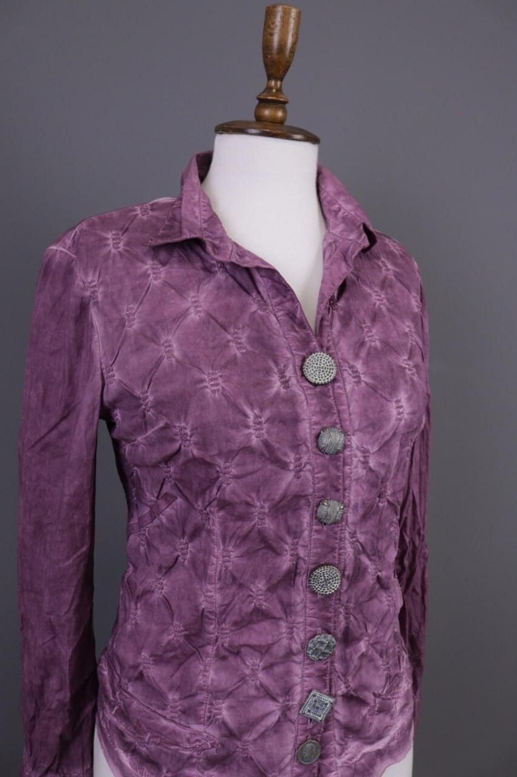 Designer Elisa Cavaletti Club Purple Shirt Blouse Tunic Size S Size S / US 4 / IT 40 - 5 Thumbnail