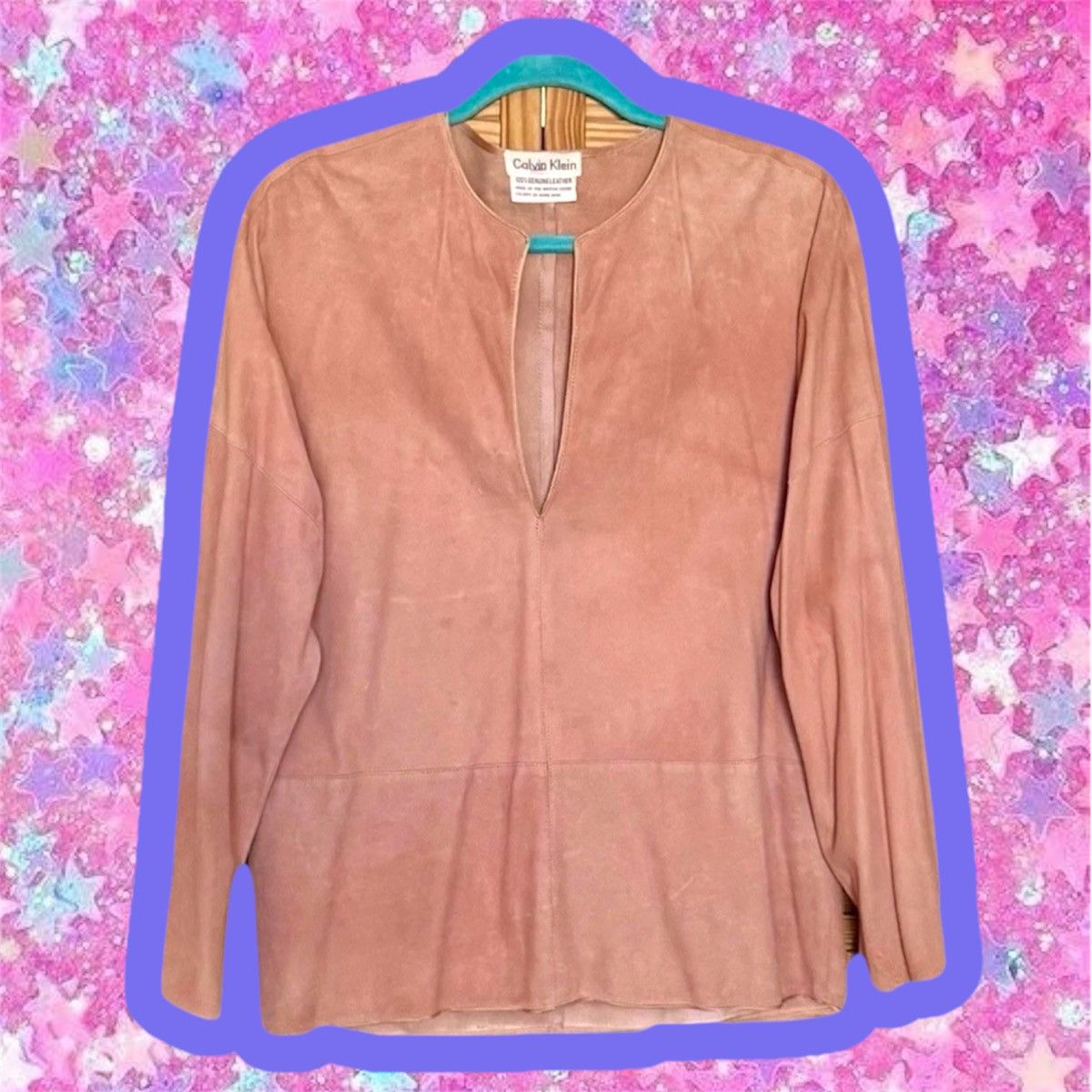 Calvin Klein CALVIN KLEIN Vintage 70s Pink Suede Top M 6 8 Boho 60s Size M / US 6-8 / IT 42-44 - 2 Thumbnail