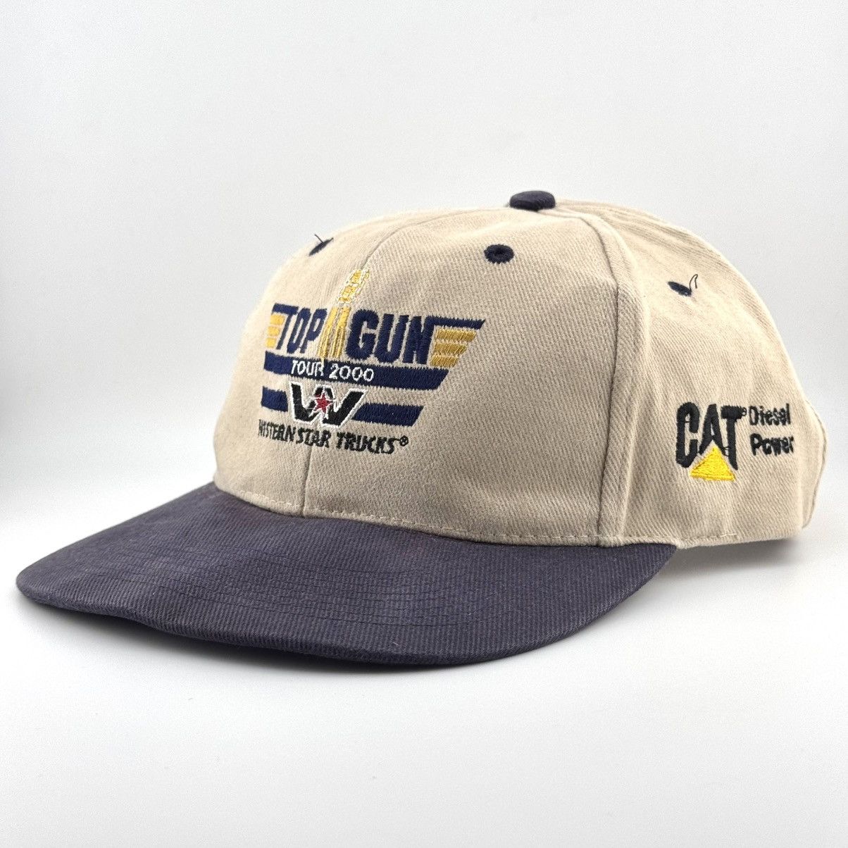 Caterpillar Vtg Top gun Western Star Trucks CAT Diesel Power Trucker Hat Size ONE SIZE - 2 Thumbnail