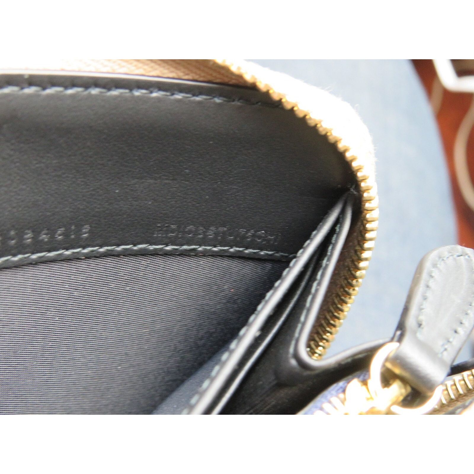 Burberry BURBERRY BLUE LEATHER CHECK CANVAS ZIP CONTINENTAL WALLET Size ONE SIZE - 6 Thumbnail