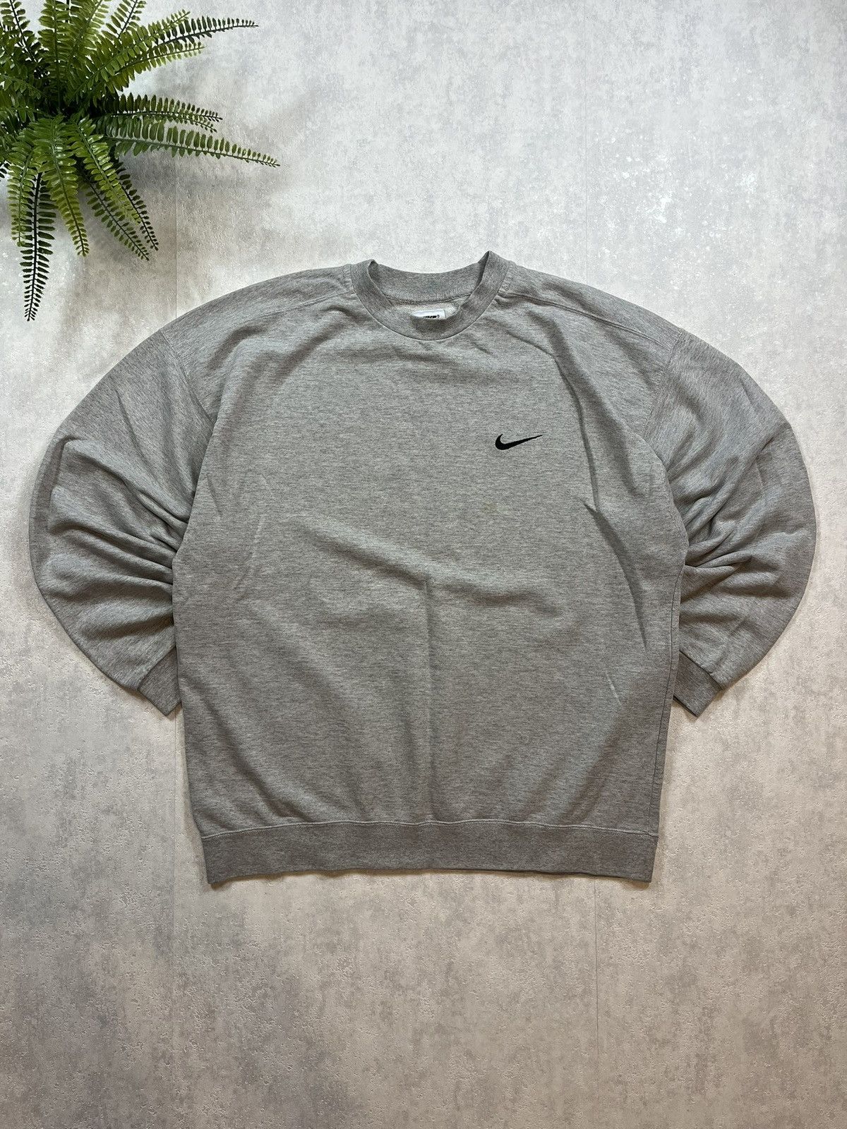 Nike × Vintage 90s Nike Swoosh Vintage Y2K Oversized Blank Retro Sweatshirt Size US XXL / EU 58 / 5 - 1 Thumbnail