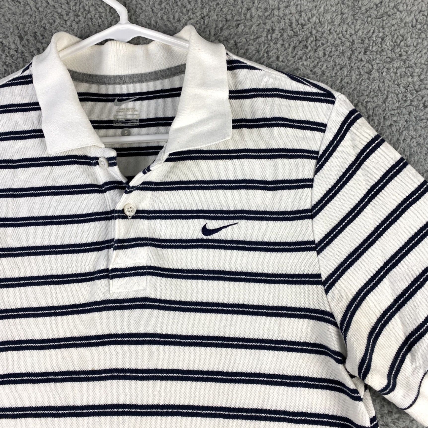 Nike Nike Golf Polo Shirt Cotton Tour Performance Striped White Mens Size S 49-8 Size US S / EU 44-46 / 1 - 2 Thumbnail