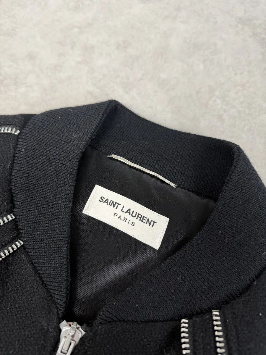 Saint Laurent Paris AW2015 Saint Laurent Black Wool Multi Zip Jacket by Hedi Slimane Size US S / EU 44-46 / 1 - 10 Thumbnail
