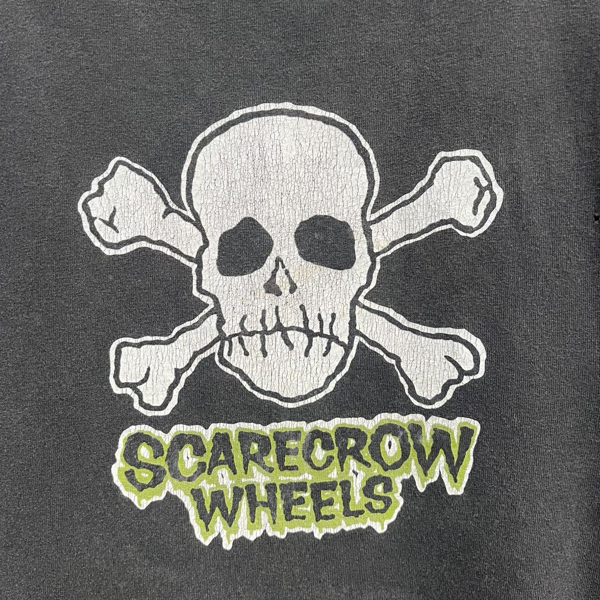 Hook-Ups Thrashed Faded Vintage 90s Scarecrow Wheels Skateboards Tee Size US L / EU 52-54 / 3 - 3 Thumbnail