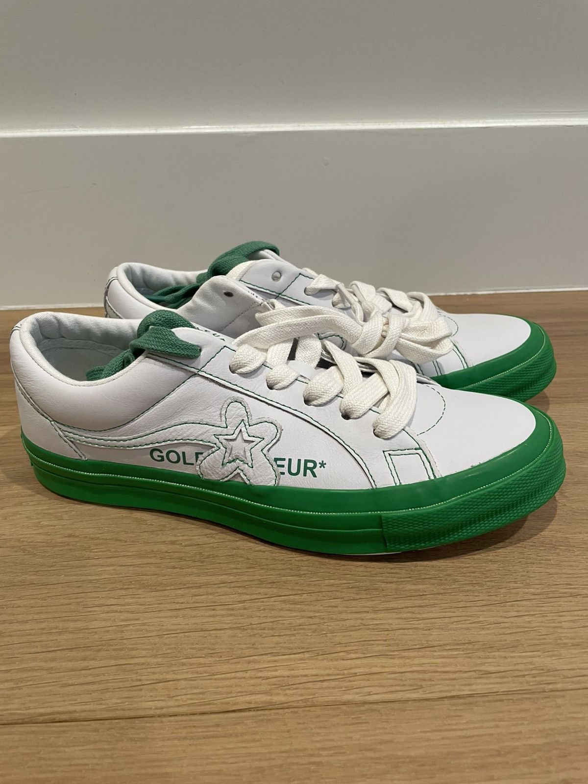 Converse × Golf Wang × Golf le Fleur Golf le Fleur x Converse One Star White and Green Size US 7 / EU 40 - 1 Thumbnail