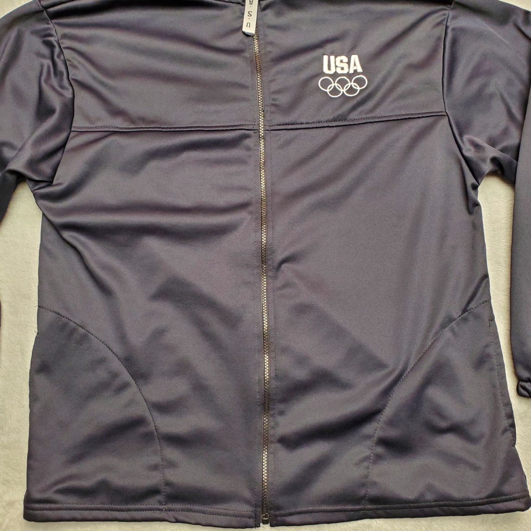 Vintage VINTAGE United States Olympic Committee Jacket Mens XL Black Polyester Full Zip Casual USA Windbreaker Size US XL / EU 56 / 4 - 3 Thumbnail