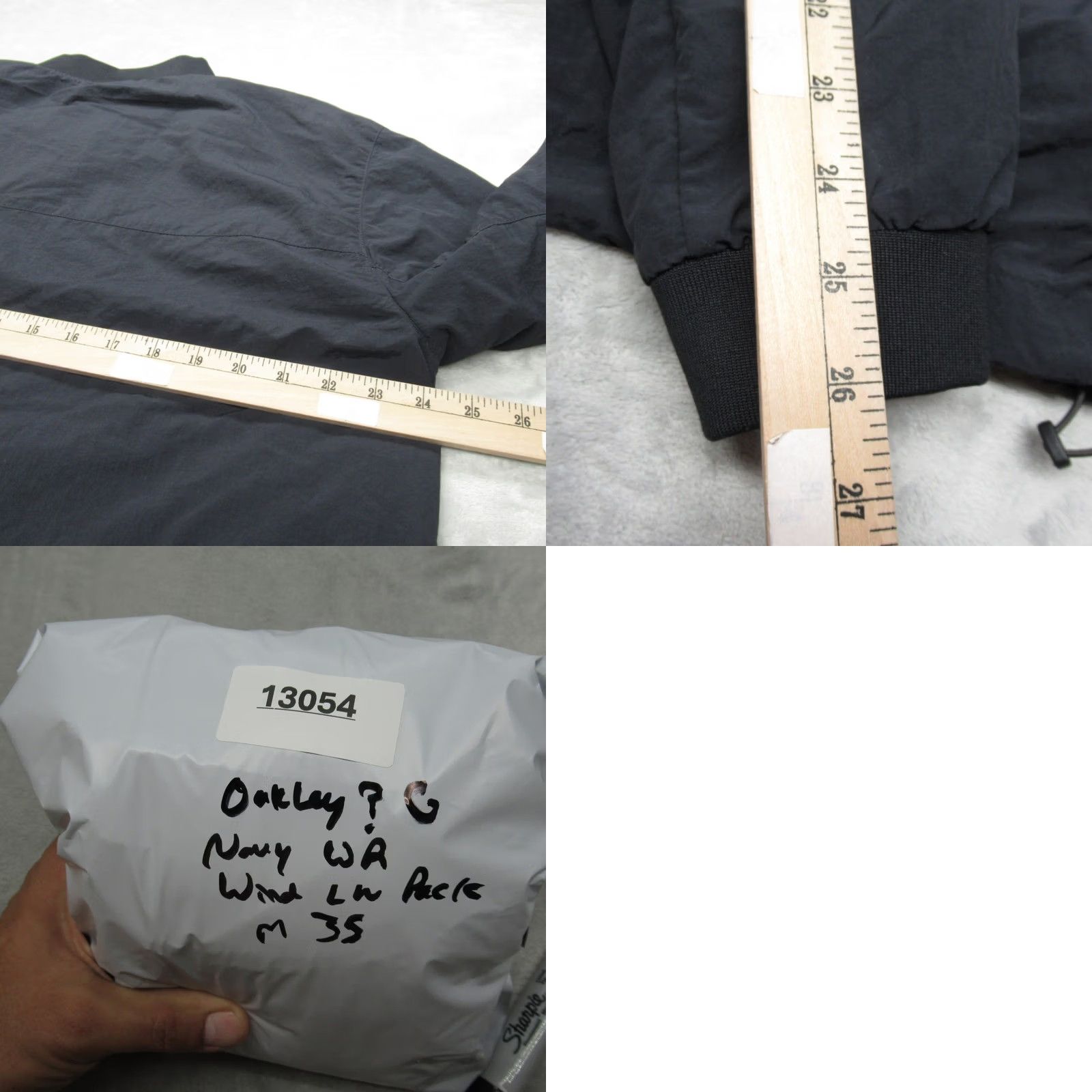 Oakley Oakley Jacket Mens XL Navy Water Resistant Lightweight Regular Fit Windbreaker Zip Pockets Logo Zipper Size US XL / EU 56 / 4 - 9 Thumbnail