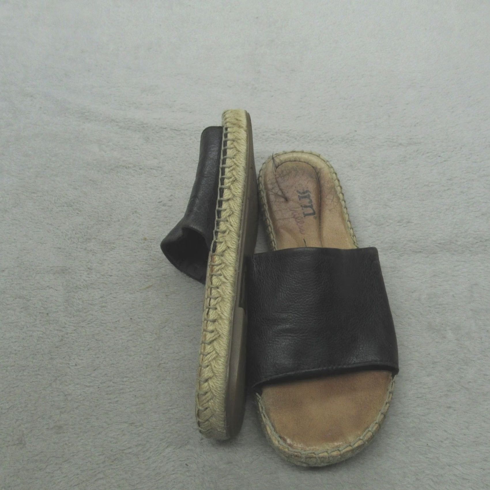 Born Born Womens Sandal Casual Espadrille Flat Leather Slip On Black 7M Shoes Size US 7 / IT 37 - 2 Thumbnail