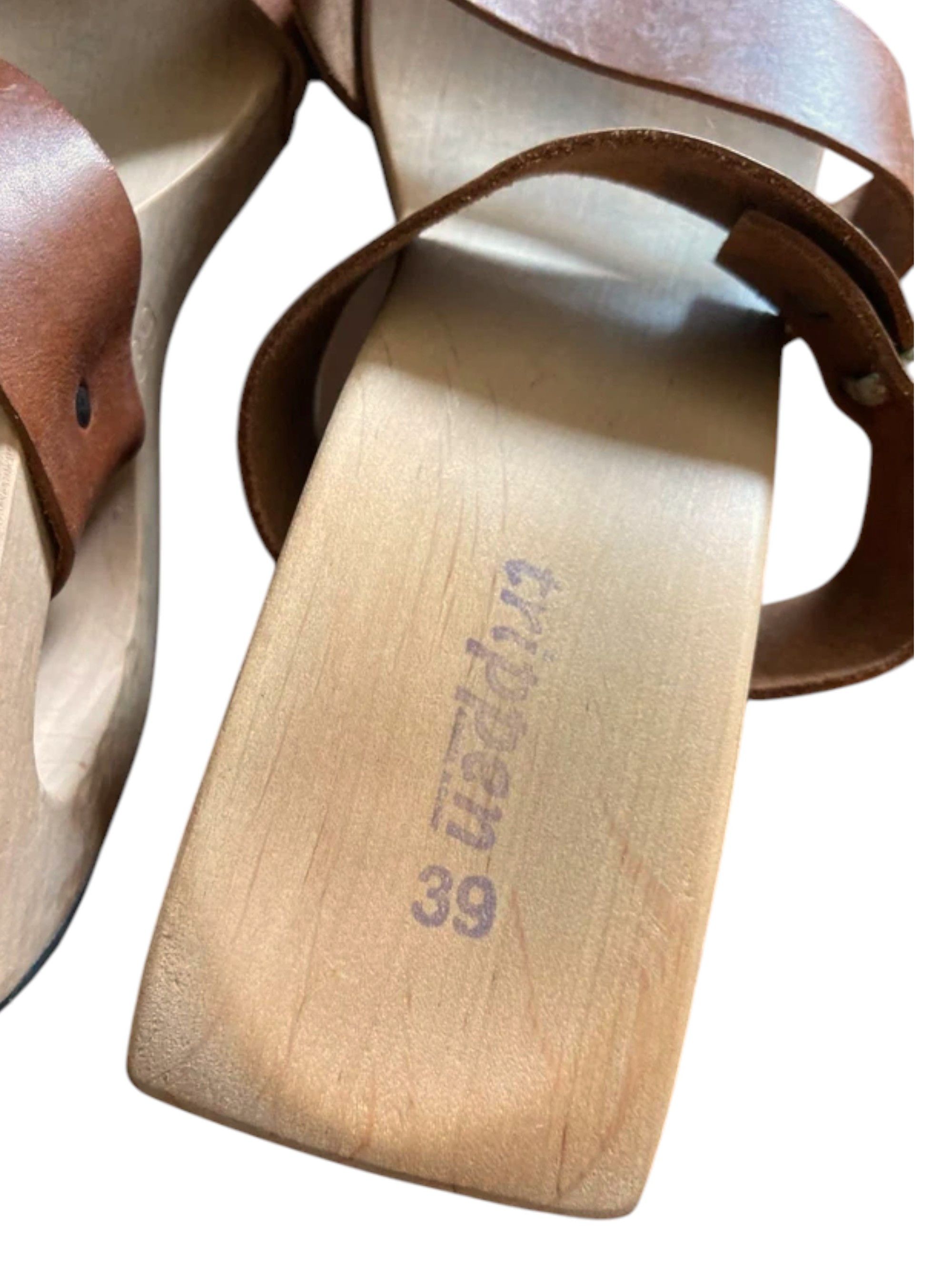 Trippen Trippen “Happy” Sculptural Wooden Sandals, c. 2000s Size US 9 / IT 39 - 3 Thumbnail