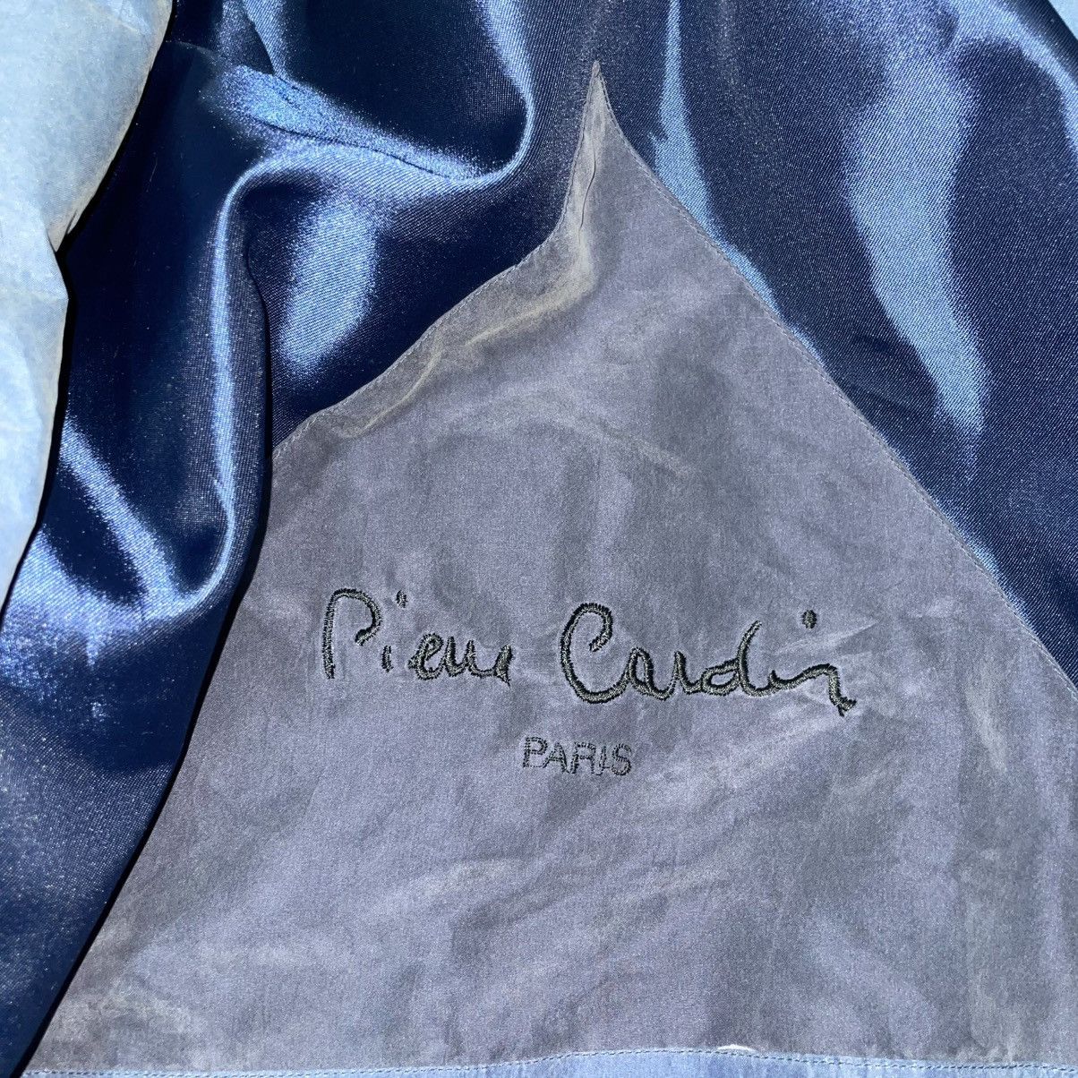 Pierre Cardin Pierre Cardin Denim Blue Silk Bomber Size US L / EU 52-54 / 3 - 3 Thumbnail