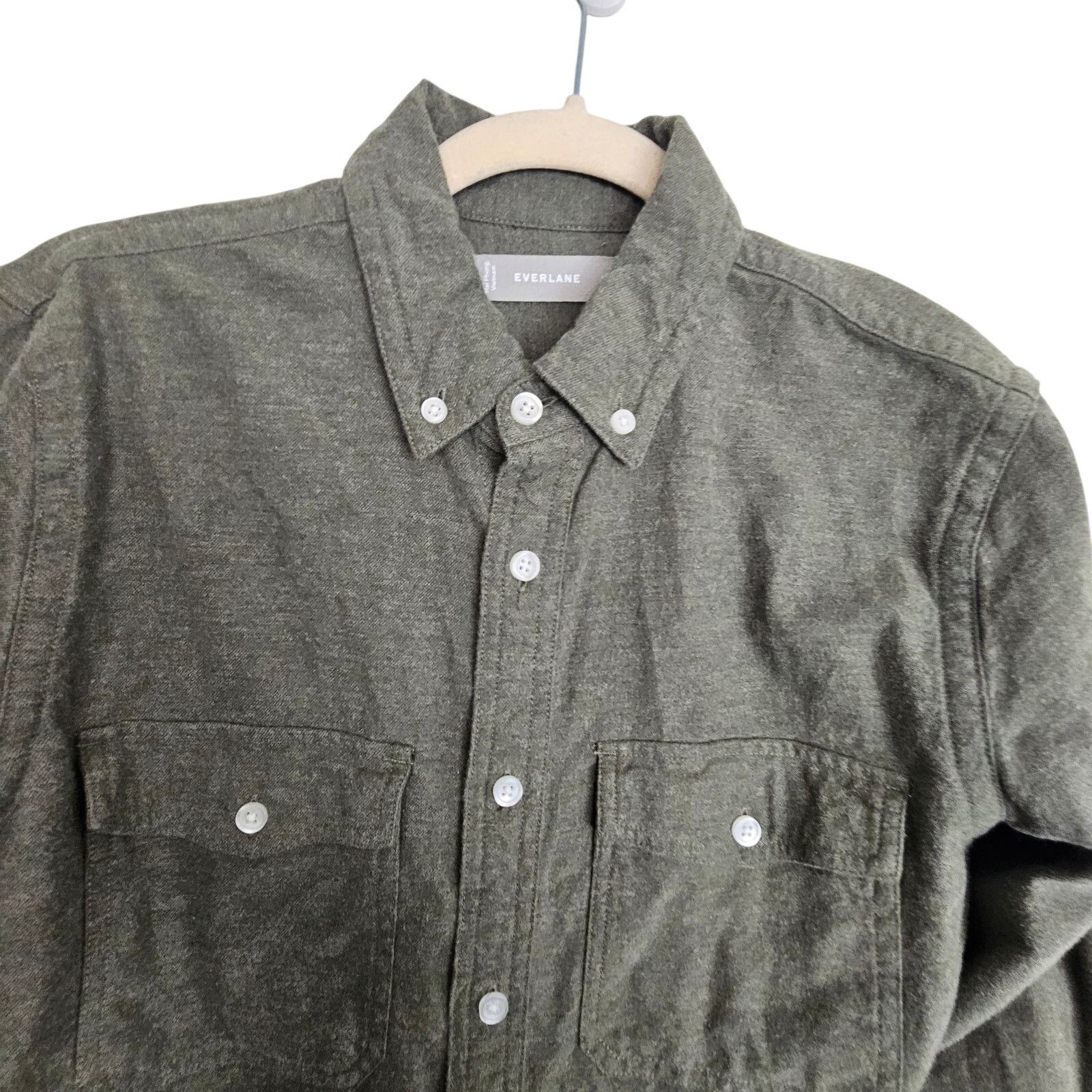 Everlane Everlane Flannel Shirt Green Button Down Long Sleeve Shirt Size US XS / EU 42 / 0 - 2 Thumbnail