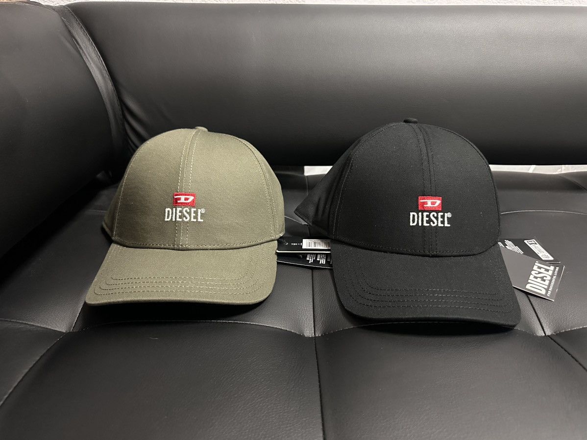 Diesel cap red box logo hat