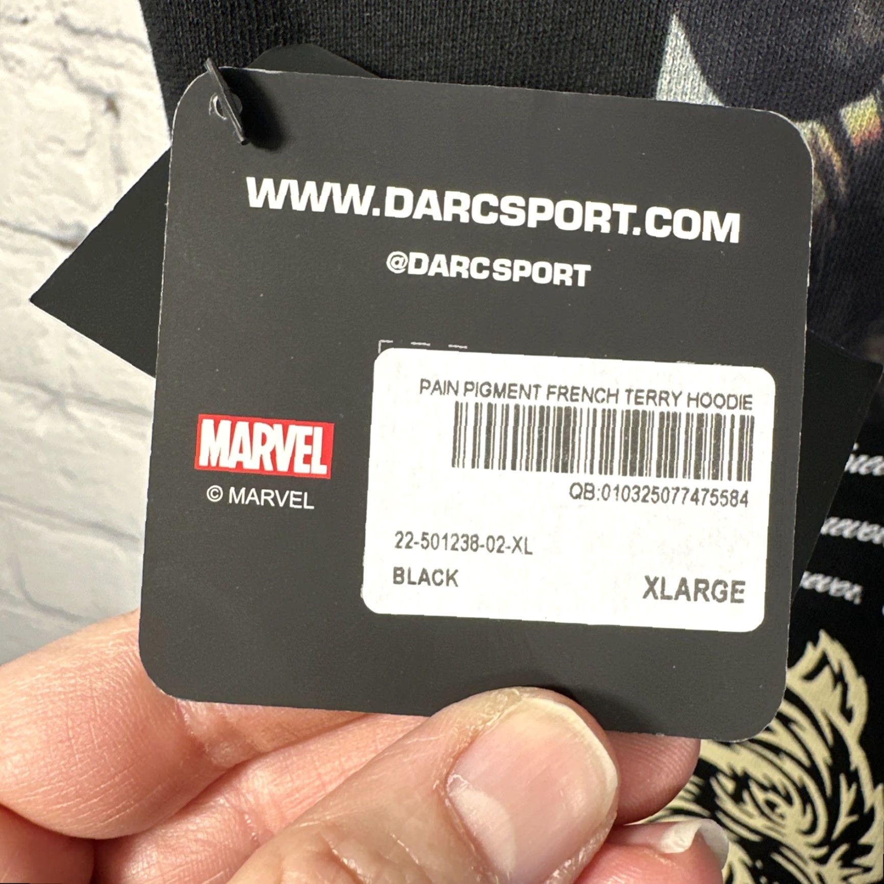 Vintage Darc Sport x Marvel Wolverine Pain Pigment Hoodie XL Black Unisex Adults Graphic Print Pullover Hooded Limited Edition 1000 Size US XL / EU 56 / 4 - 3 Thumbnail