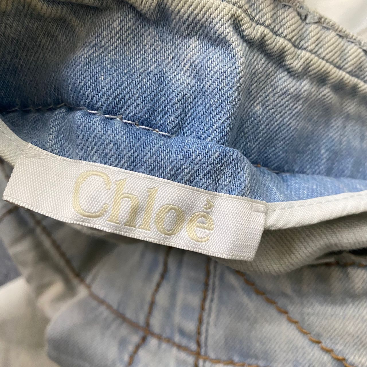Chloe Vintage Chloe Bleached Denim Streetwear Jeans Size 30" / US 8 / IT 44 - 10 Thumbnail