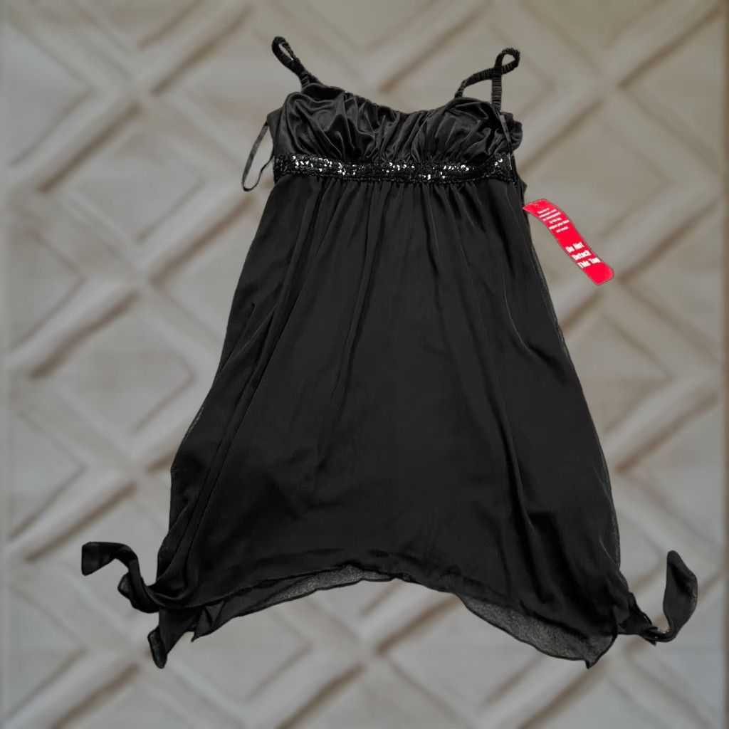 Vintage Sweet Storm Black Spaghetti Sweetheart Midi Dress Womens L Size L / US 10 / IT 46 - 1 Thumbnail
