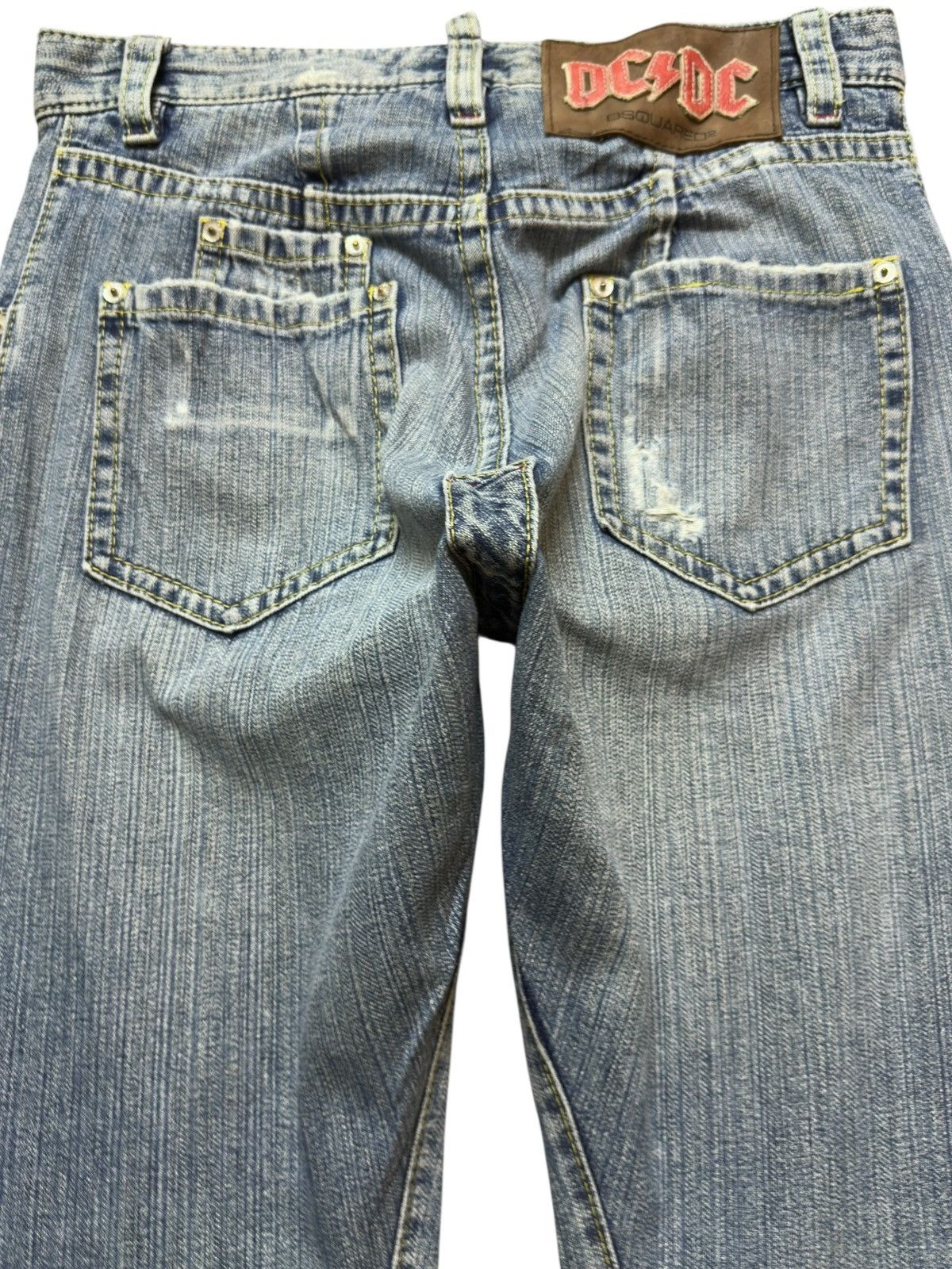 Dsquared2 Vintage Dsquared2 Curve Leg Faded Grunge Distressed Denim Size US 31 - 7 Thumbnail