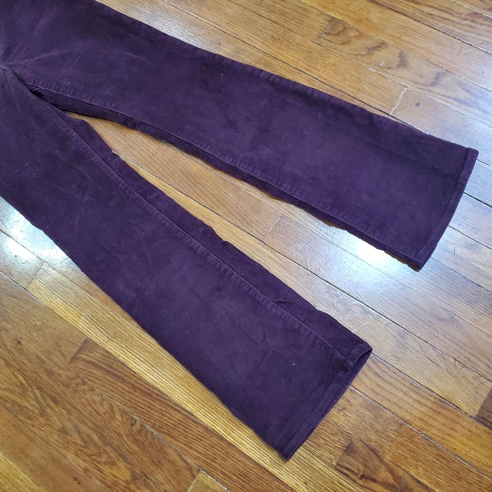 Levi's VINTAGE Levis Premium Ribcage Boot Pants Womens 24 Maroon Corduroy Bootcut High Rise Size 42" / US 20 - 5 Thumbnail