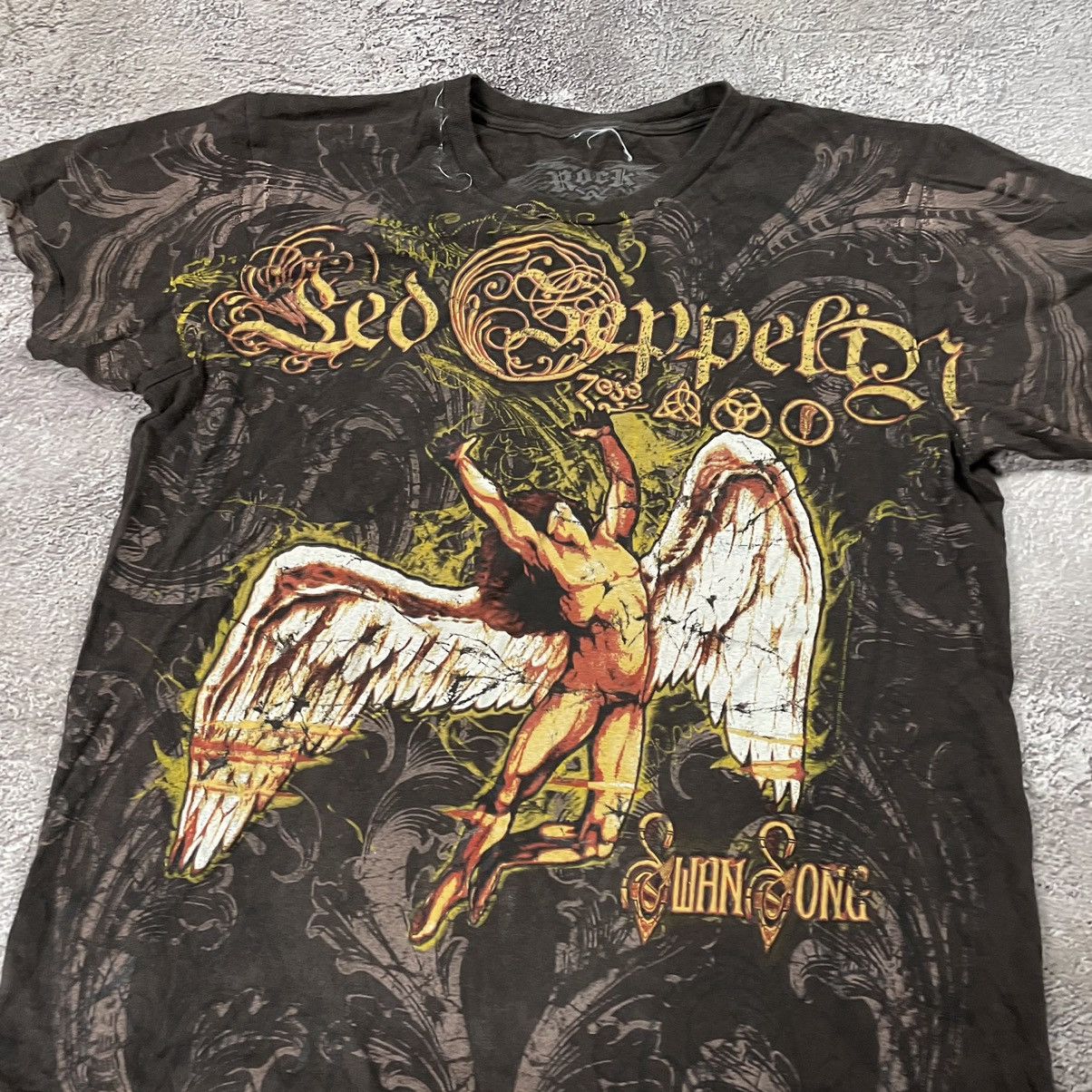 Vintage Vintage 90s Graphic Tee Faded Black Angel Wings Grunge S Size US S / EU 44-46 / 1 - 5 Thumbnail