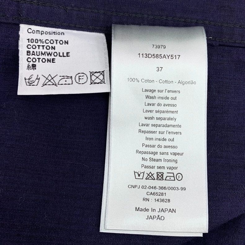 Dior Dior Size37 Dark blue logo jacquart full print cotton lapel Size US XXS / EU 40 - 6 Thumbnail
