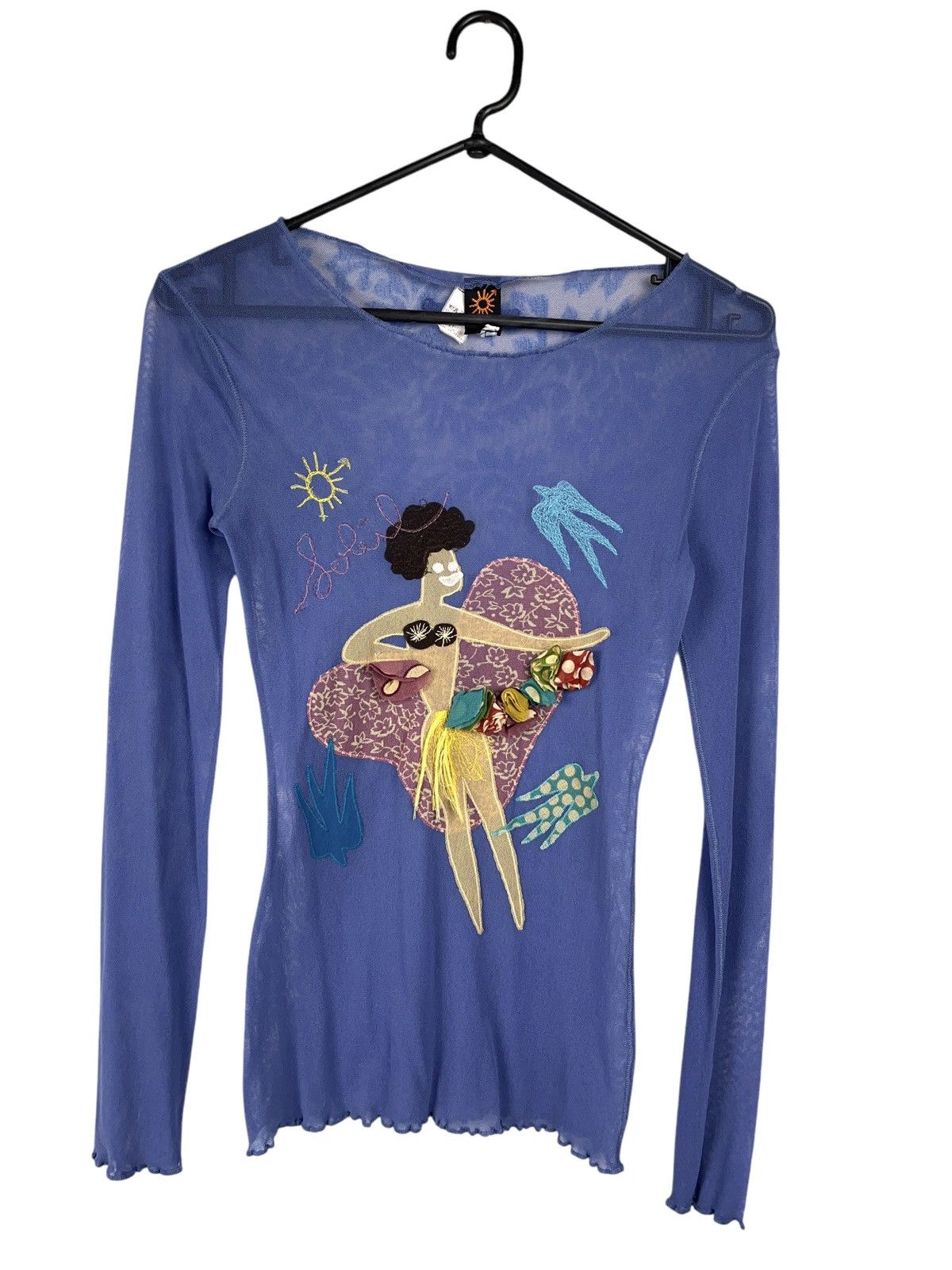 Jean Paul Gaultier Vintage Jean Paul Gaultier Soleil Hawaiian Girl Mesh Top Size S / US 4 / IT 40 - 1 Thumbnail