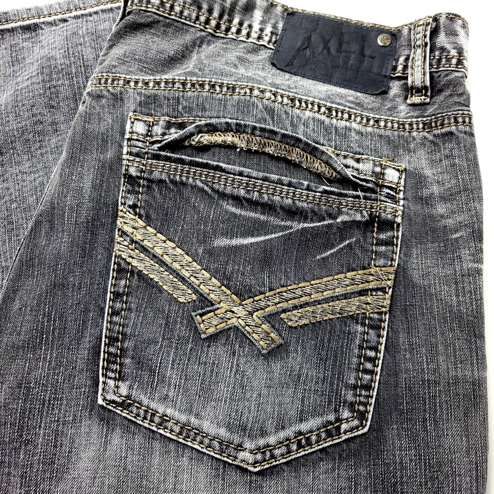 Designer TK Axel Jeans Cotton Denim Gray Mid Rise 39/30 Stone Washed Size US 39 - 3 Thumbnail