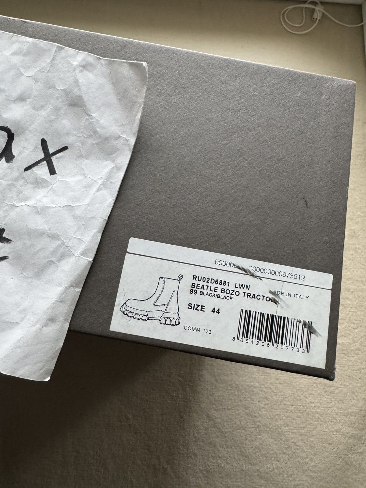 Rick Owens FW24 POTERVILLE BEATLE BOZO TRACTOR BOOTS SIZE 44 Size US 11 / EU 44 - 17 Thumbnail