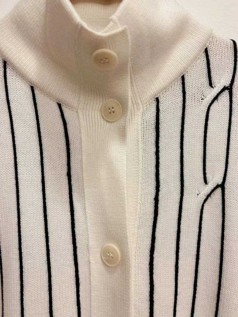 Loro Piana Loro Piana Striped Wool Cardigan Size US M / EU 48-50 / 2 - 4 Thumbnail